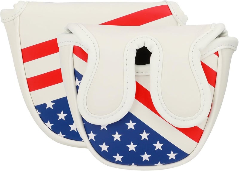 Frimon Golf Club Head Covers,4pcs or 1pc USA Golf Head Covers for Woods and Driver Fairway Hybrid - PU Leather Mallet Blade Putter for Men Women Golf Enthusiast - Image 1